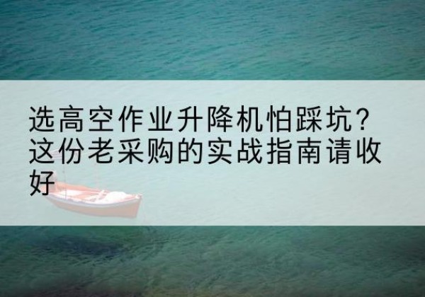哈尔滨高空作业升降机厂家推荐-选高空作业升降机怕踩坑？这份老采购的实战指南请收好